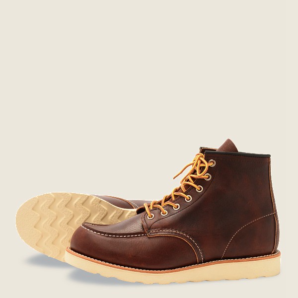 Red Wing Heritage Bot Erkek - Classic Moc - 6-Inch Oil-Slick Deri - Kahverengi - 30RHOFXPY